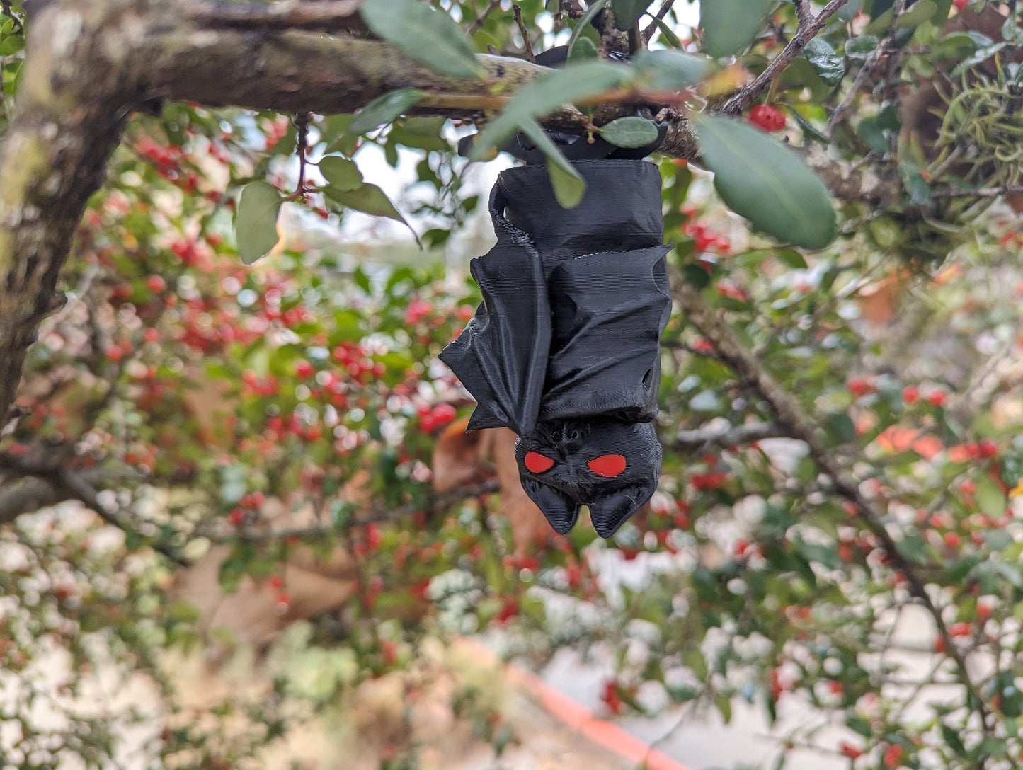 Spooky Bat 3d printed geocache with log and clip - ready to be hidden!
